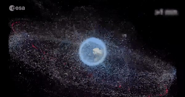 Space debris visualization